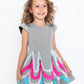 Scalloped Scuba Ruffle Dress for Girls