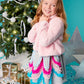 Scalloped Scuba Ruffle Dress for Girls