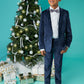 Boys Peacoat Velvet Mod Two Piece Suit