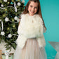Faux Fur Vest & Glitter Star Tutu Set for Girls