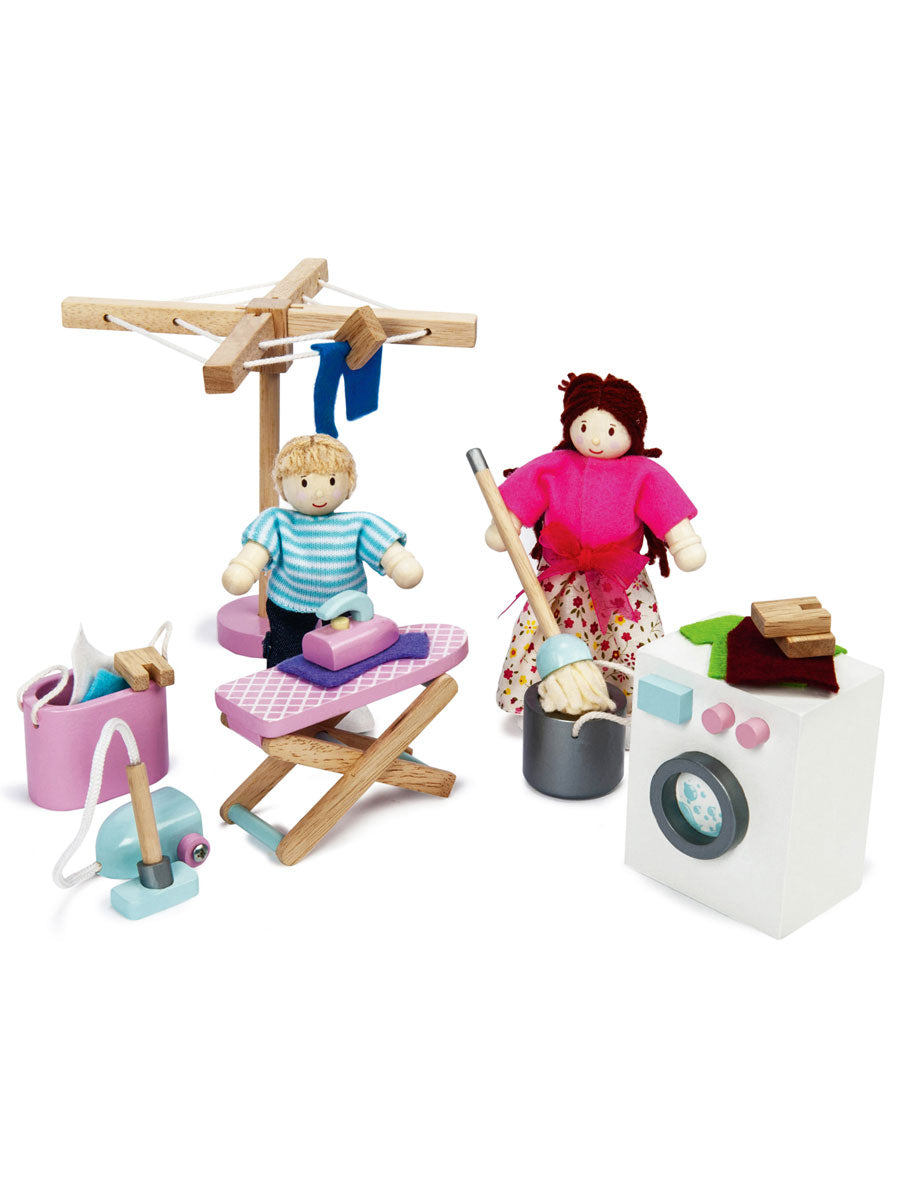 Dolls House Laundry Room Wooden Toy