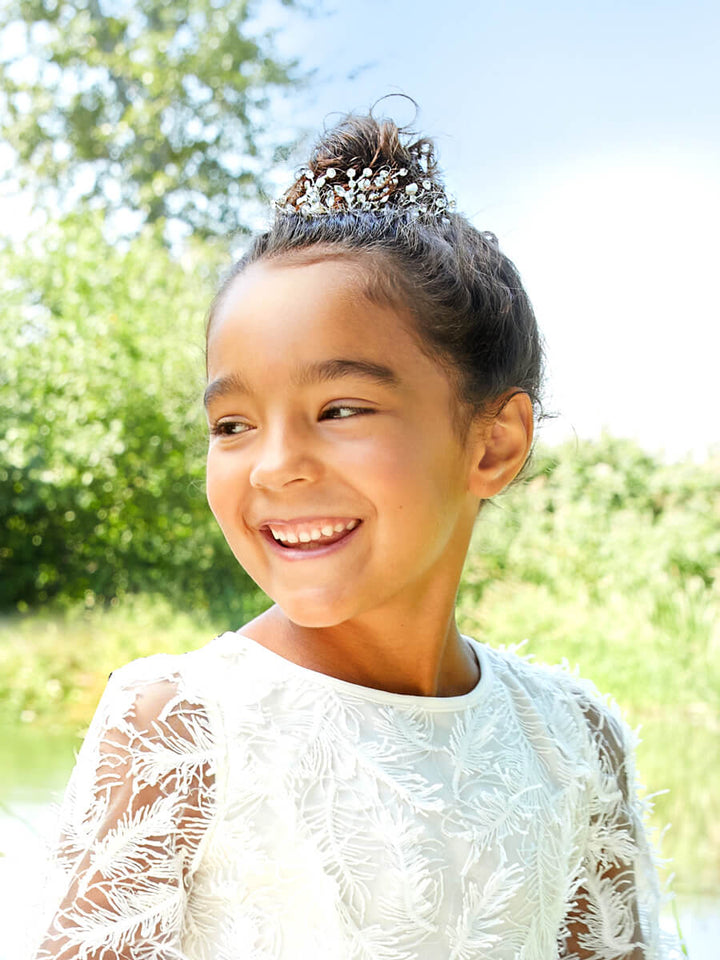 Girls Freshwater Pearl & Swarovski® Crystal Mini Tiara