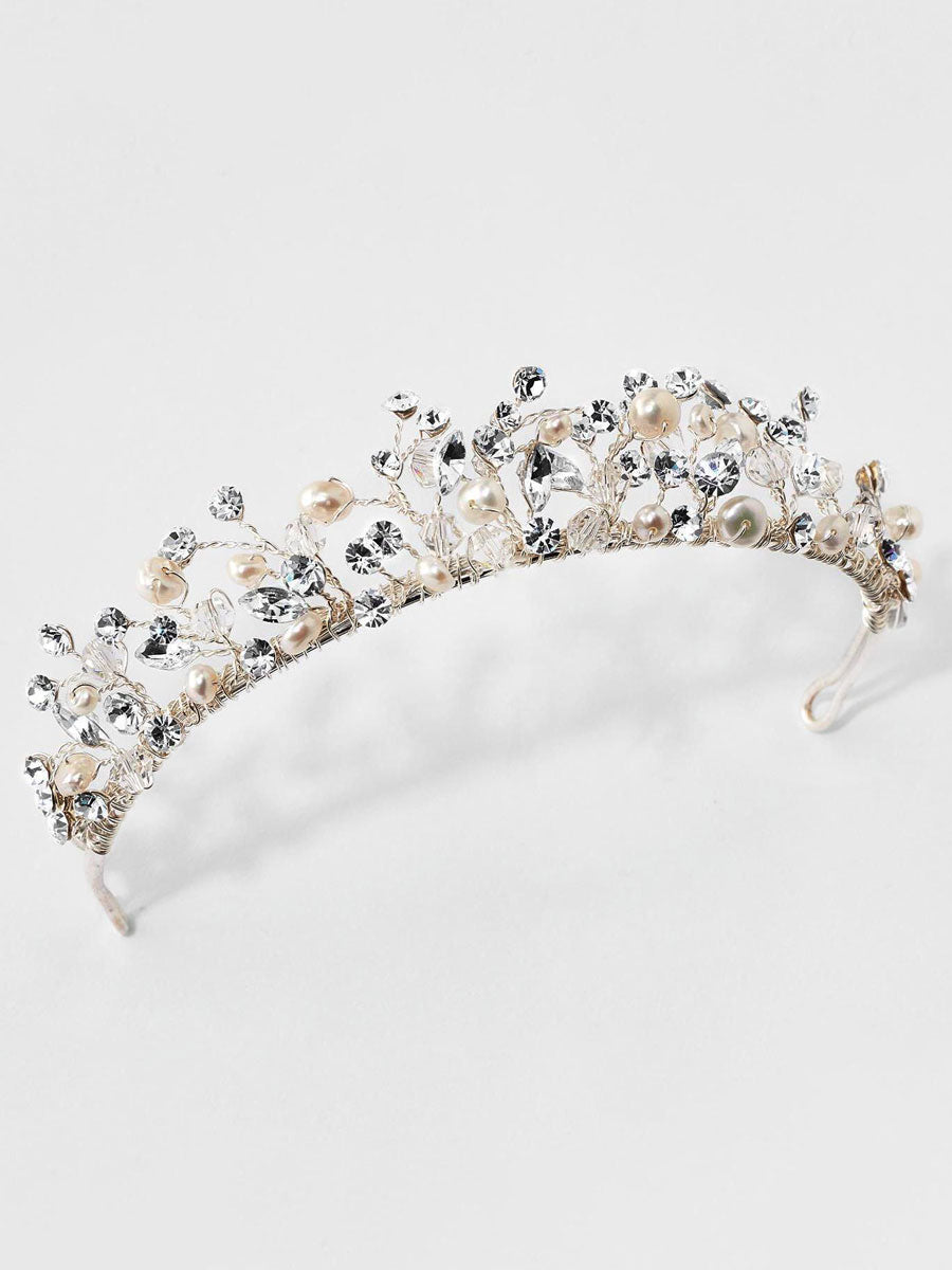 Girls Freshwater Pearl & Swarovski® Crystal Mini Tiara