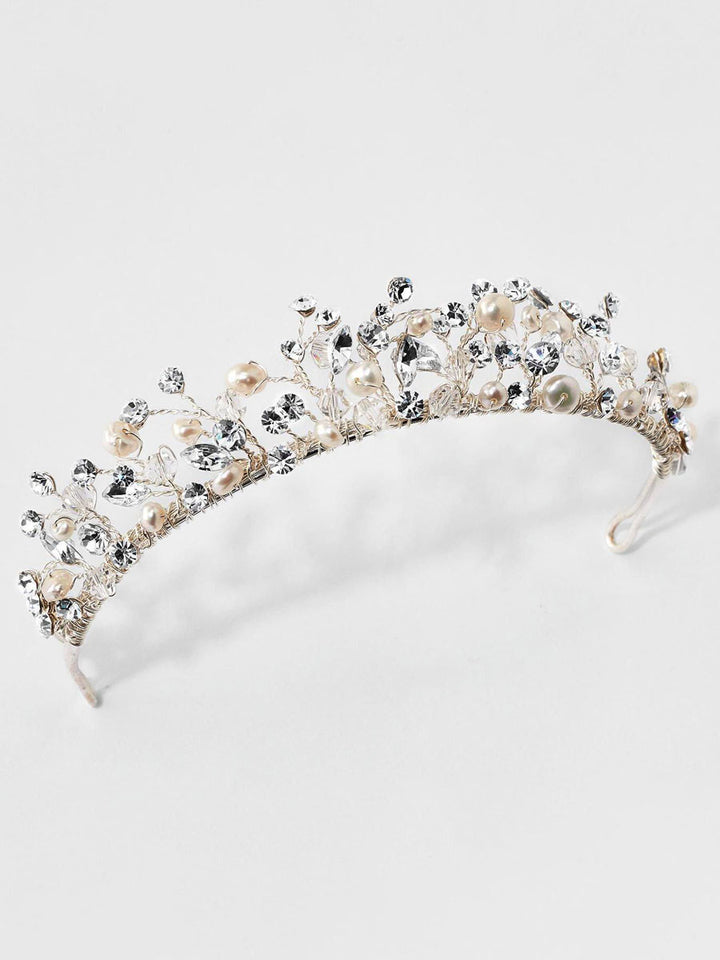 Girls Freshwater Pearl & Swarovski® Crystal Mini Tiara