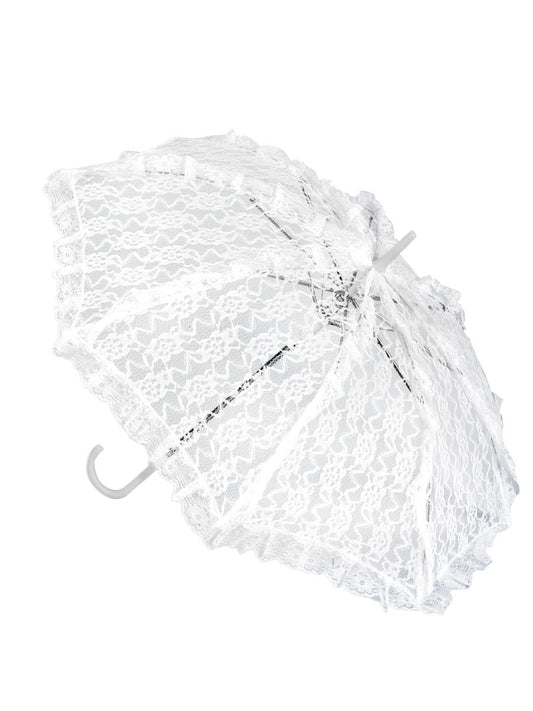 White Lace Umbrella Costume Accessory