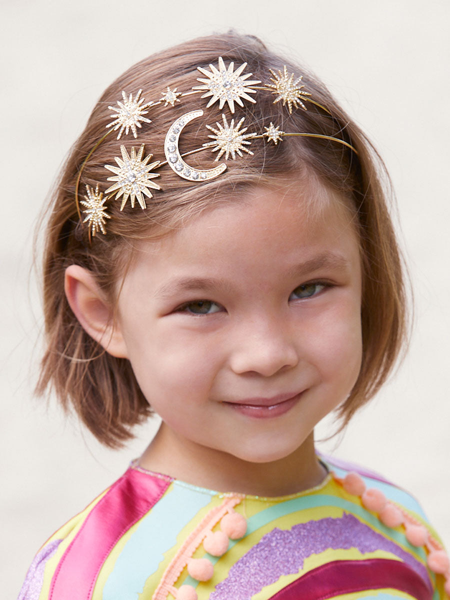 Moon & Stars Gold Tiara
