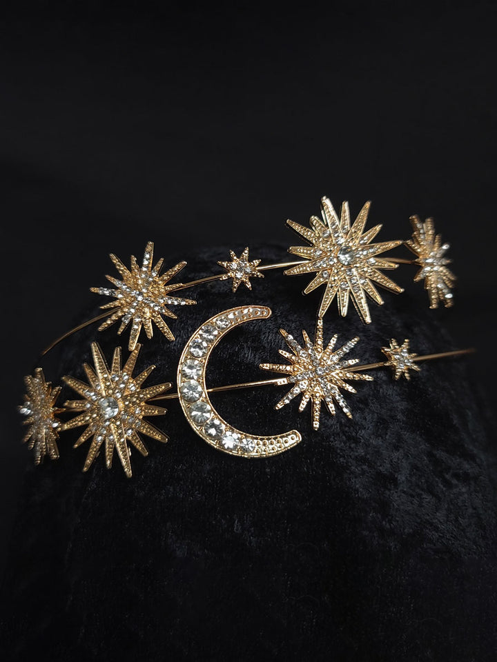 Moon & Stars Gold Tiara