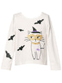 Halloween Cat Long Sleeve Top for Girls