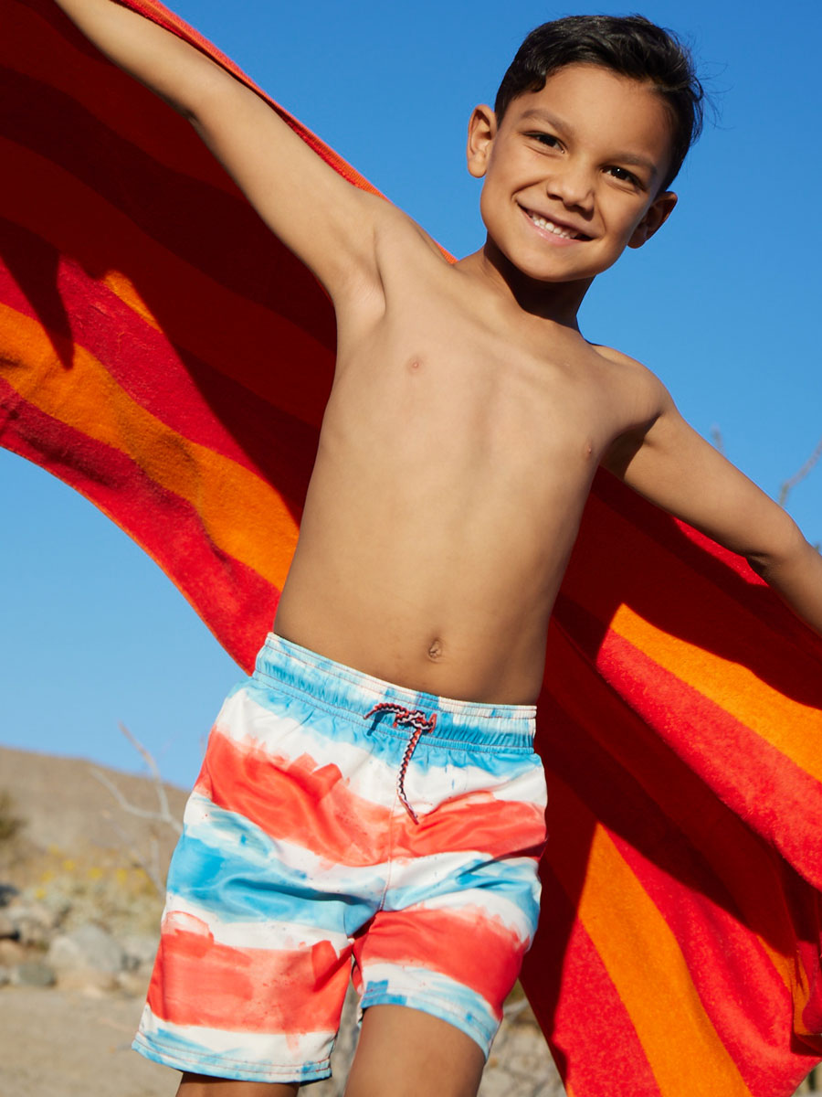 Stripe Swim Shorts For Boys