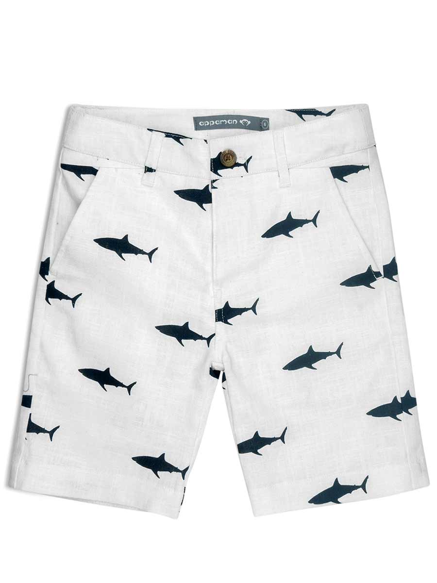 Shark Print Shorts for Boys