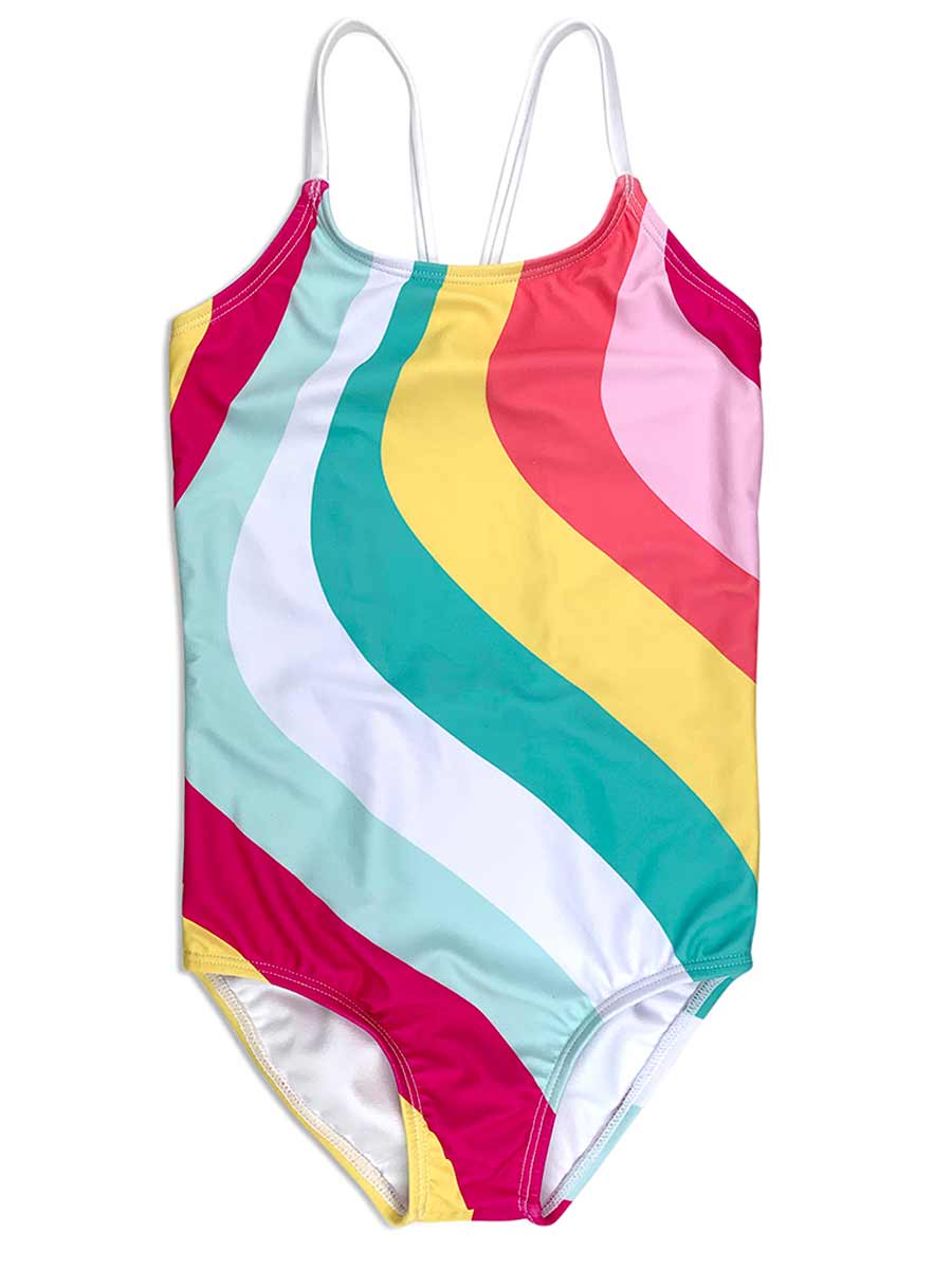Taylor Multicolor One-Piece Swimsuit for Girls – Chasing Fireflies