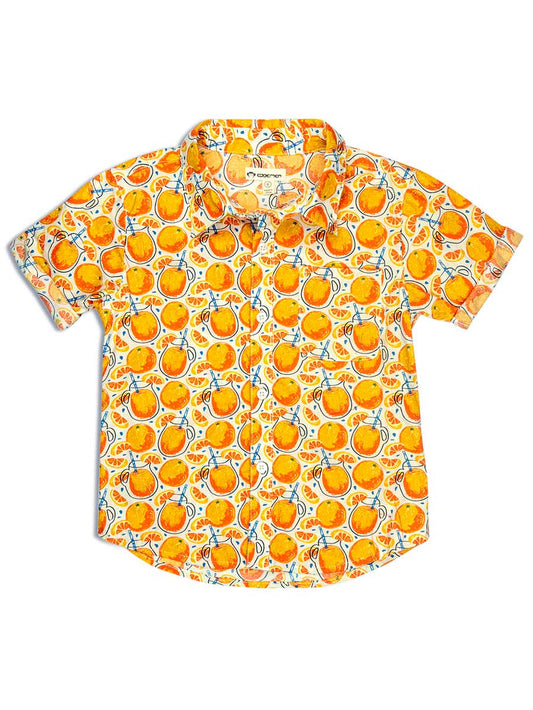 Fruit Print Playa Shirt for Boys