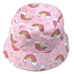 Girls Rainbow Bucket Hat