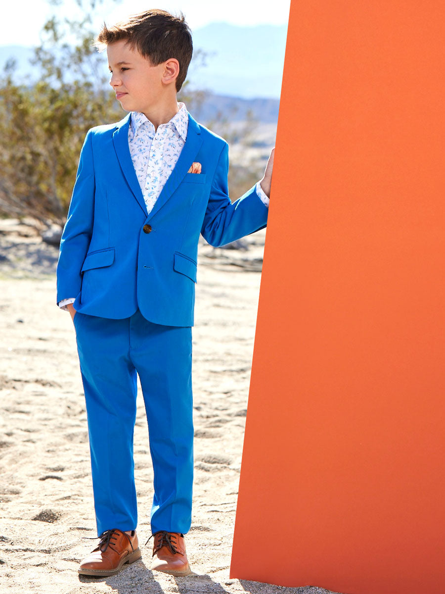 Palace Blue Two Piece Mod Suit for Boys