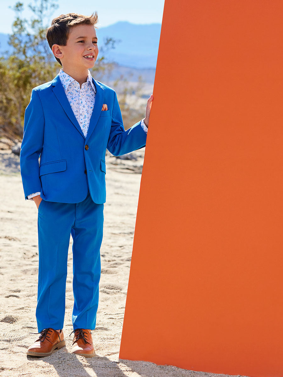 Palace Blue Two Piece Mod Suit for Boys