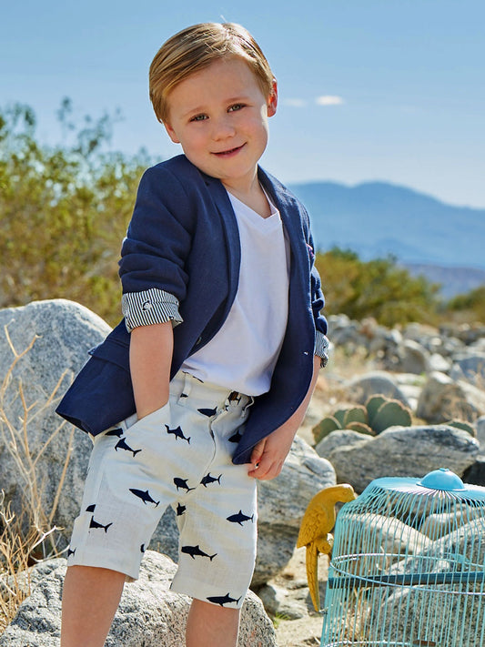 Boys Navy Blue Sports Jacket