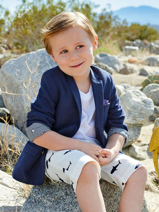 Shark Print Shorts for Boys