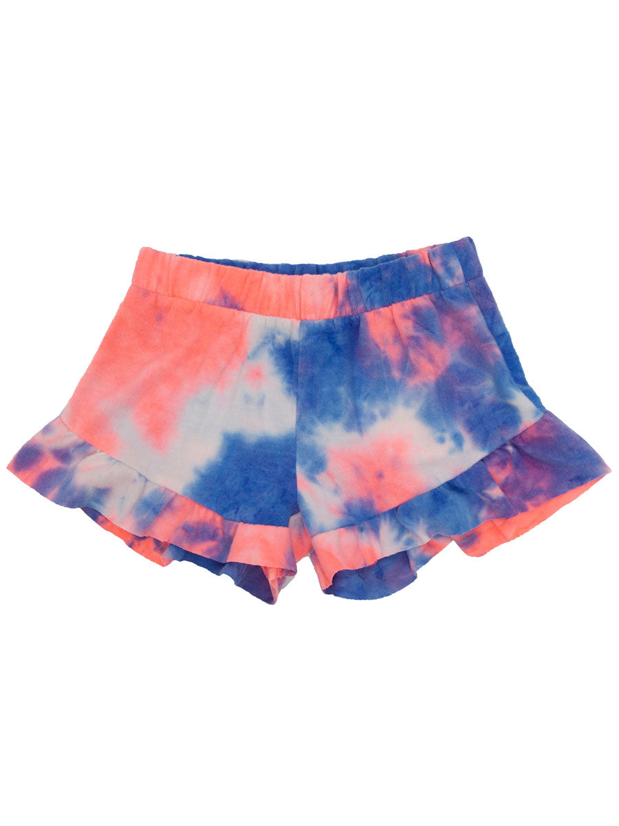 Hachi Tie Dye Ruffle Shorts for Girls