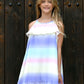 Ruffle Ombre Stripe Dress for Girls