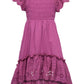 Eyelet Ruffled Smocked Top Dress for Girls