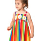 Daisy Trim Rainbow Dress for Girls
