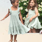 Aqua Ruffle Dress For Girls