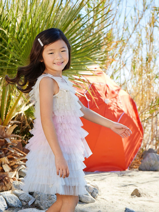 Lola Ombre Ruffle Dress For Girls