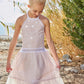 Francesca Pink Lace Dress For Girls