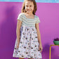 Cat-Print Daphne Dress for Girls