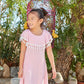 Ruffle Collar Pink Dress For Girls