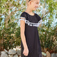 Black Shawl Collar Dress for Girls