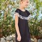 Ruffle Collar Black and White Dress for Girls