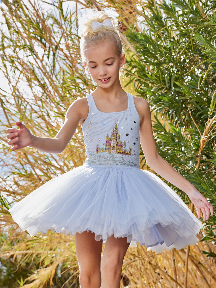 Castle Princess Blue Tutu Dress for Girls