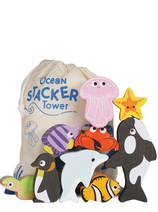 Ocean Stacker Wooden Toy Set