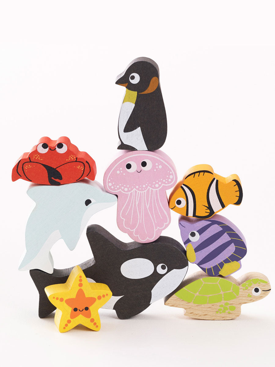 Ocean Stacker Wooden Toy Set