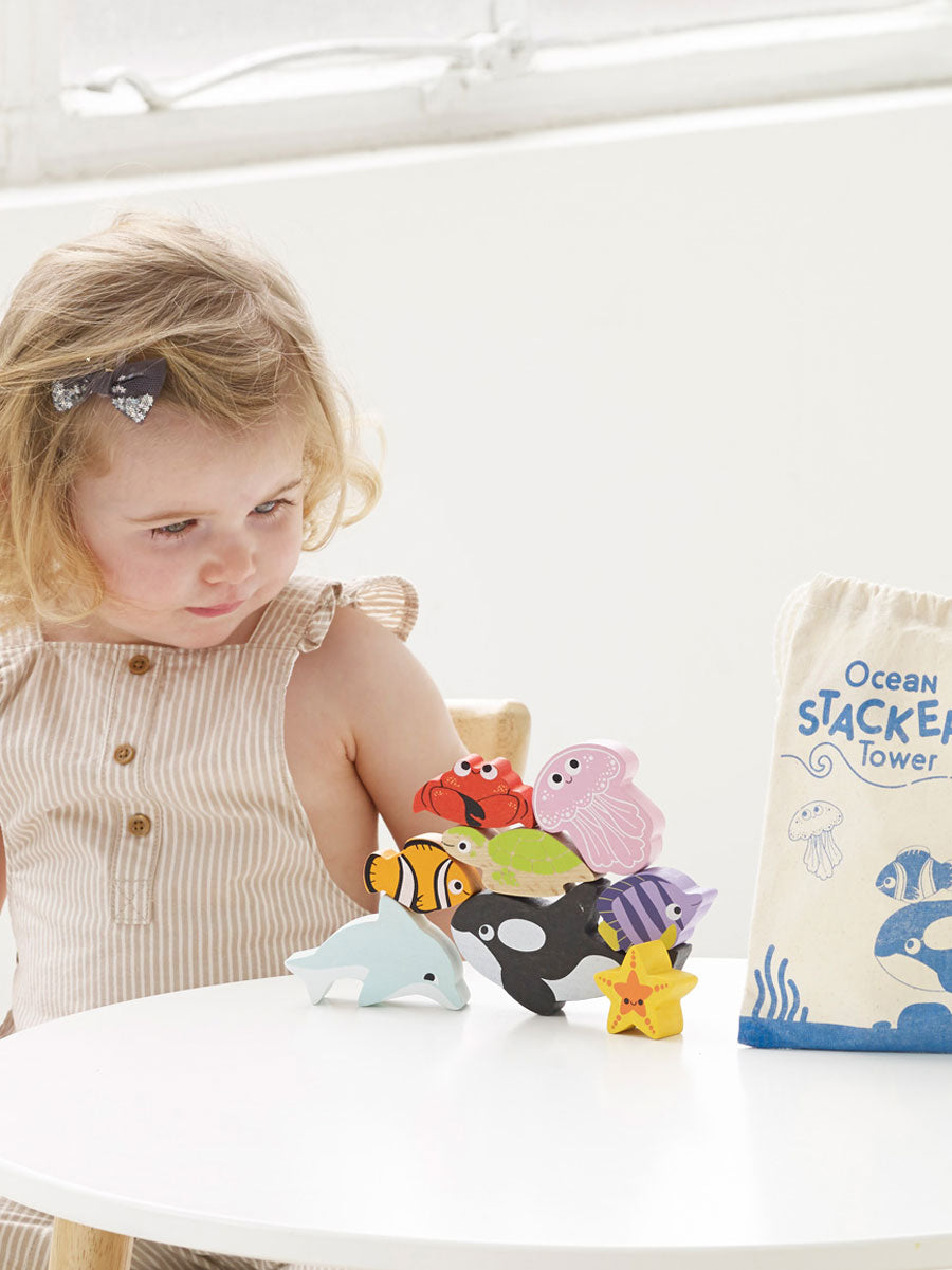 Ocean Stacker Wooden Toy Set
