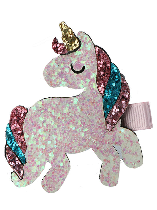 Glitter Unicorn Hair Clip