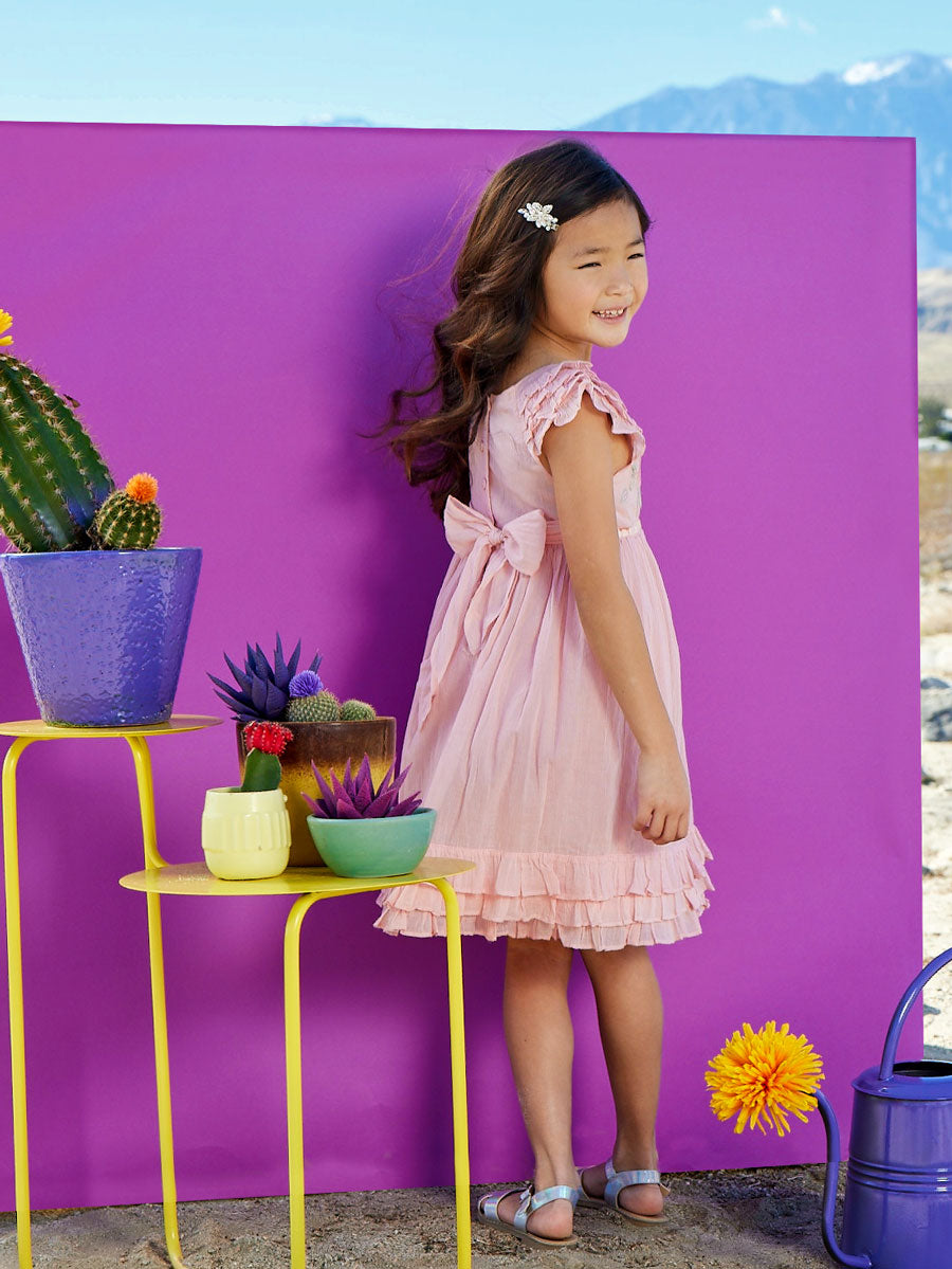 Darling Embroidered Floral Dress for Girls