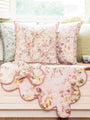 Cottage Rose Quilted Throw Home Decor