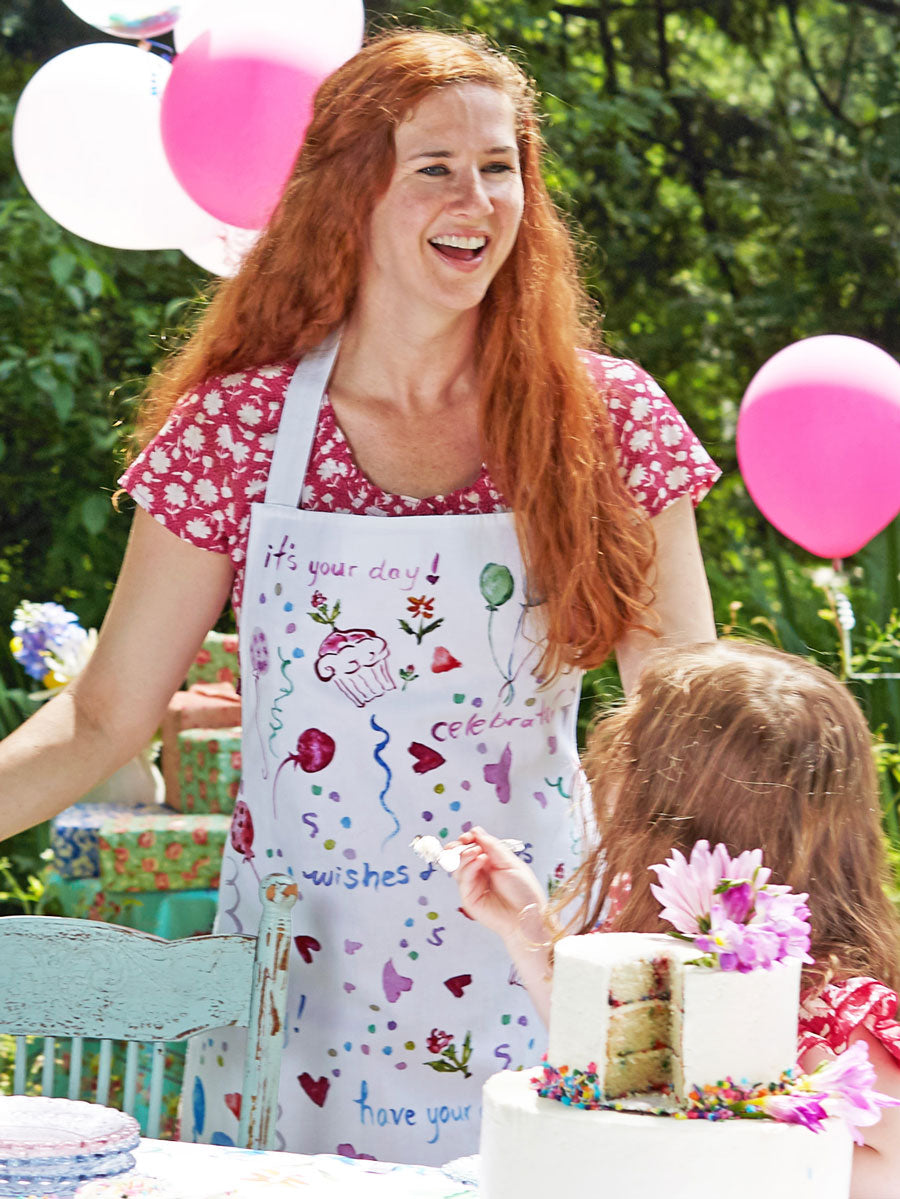 Happy Birthday Printed Apron for Adults