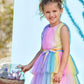 Ombre Tulle Double Tier Dress for Girls