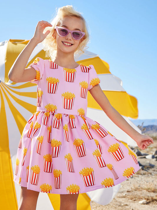 French Fries Dress For Girls