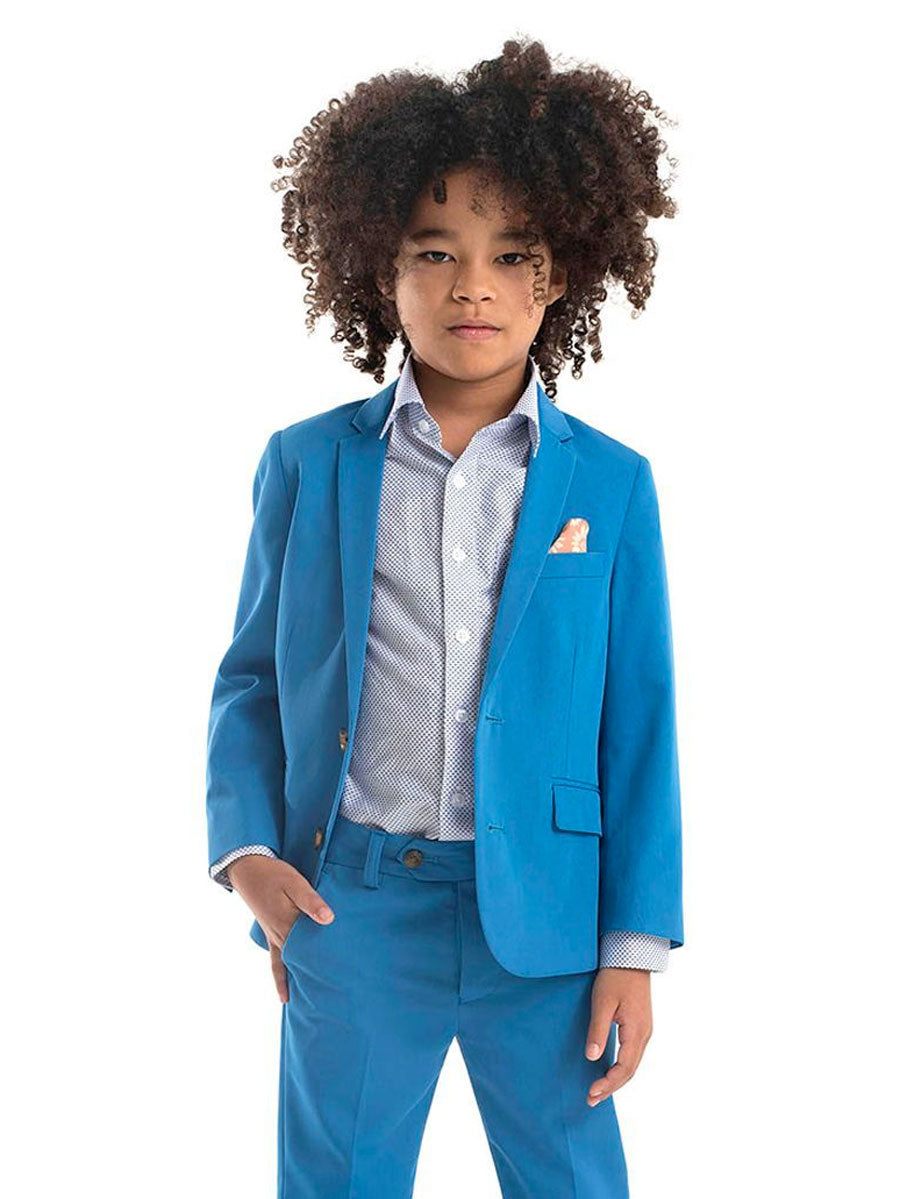 Palace Blue Two Piece Mod Suit for Boys