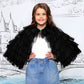 Black Ruffle Cape for Girls