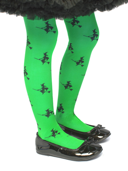 Green Witch Tights for Kids