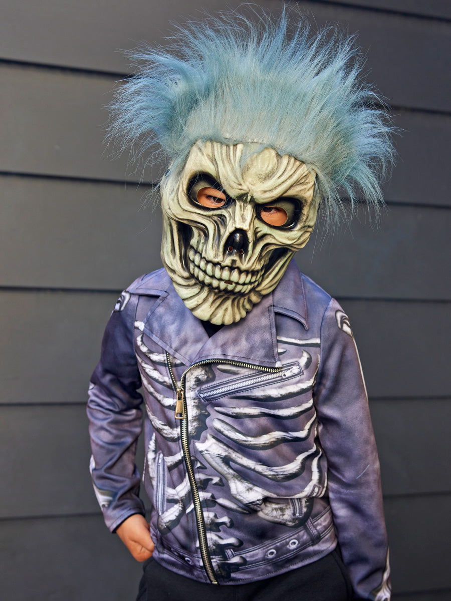 Cool Skeleton Biker Costume for Boys