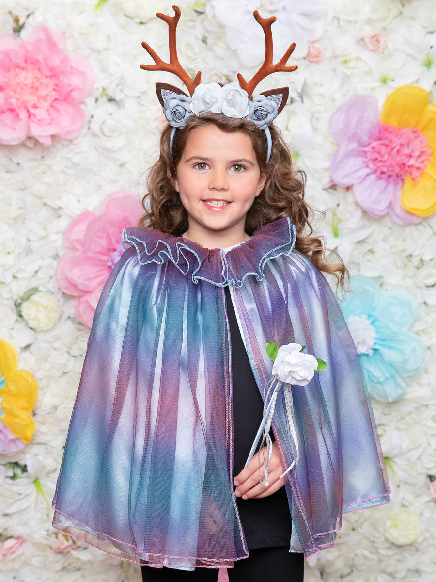 Deer Cape, Wand and Headband Dress Up Kit for Girls