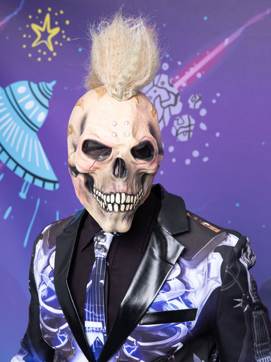 Skeleton Punk Overhead Latex Mask
