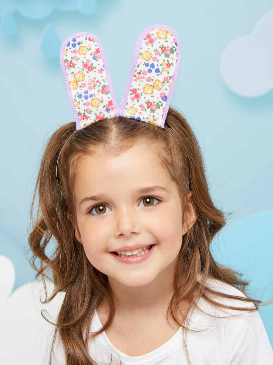Lavender Liberty Bunny Ears on Hairband