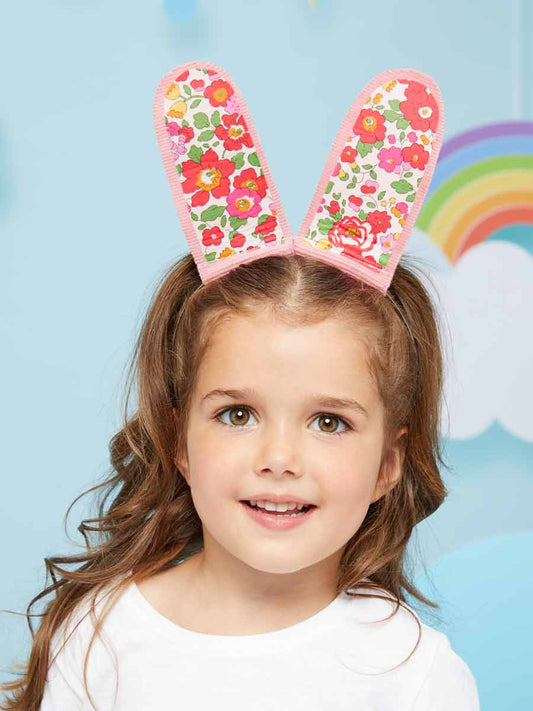 Pink Liberty Bunny Ears on Hairband